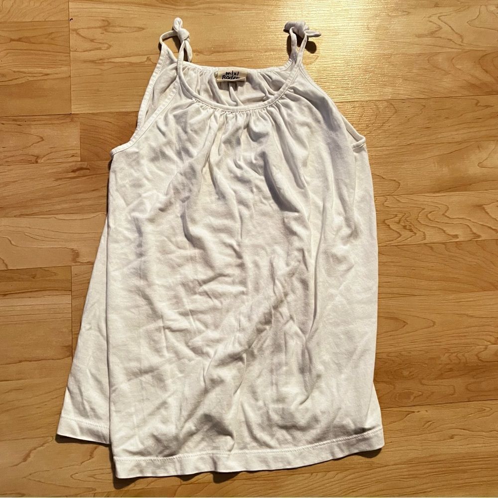 Mini Boden White Tie Tank Top Girls 9-10 Years